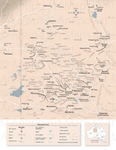 Warlpiri Dictionary map (Warlpiri Encyclopaedic Dictionary, Aboriginal Studies Press 2023)